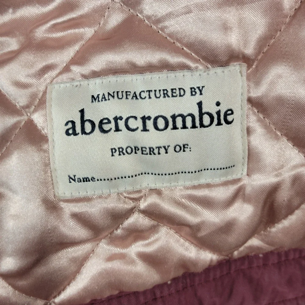 Abercrombie Kids Parka Jacket Kids 15/16 Maroon Faux Fur Hooded Sherpa Lined